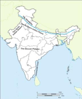 In An Outline Map Of India Mark The Following A The Siwaliks B The