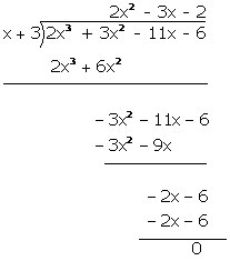 Find All Other Zeroes Of The Polynomial P X 2x3 3x2 11x 6 If One Of Its Zero Is 3 Mathematics Topperlearning Com Lcef