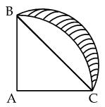 in fig abc is a quadrant of a circle of radius 14 cm and a semi circle is  drawn with bc as diameter find the area of shaded region - Mathematics -