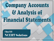 NCERT Accountancy - Company Accounts and Analysis of Financial Statements - XI Science