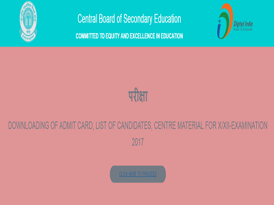 CBSE Releases Admit Cards for 2017 Board Examinations