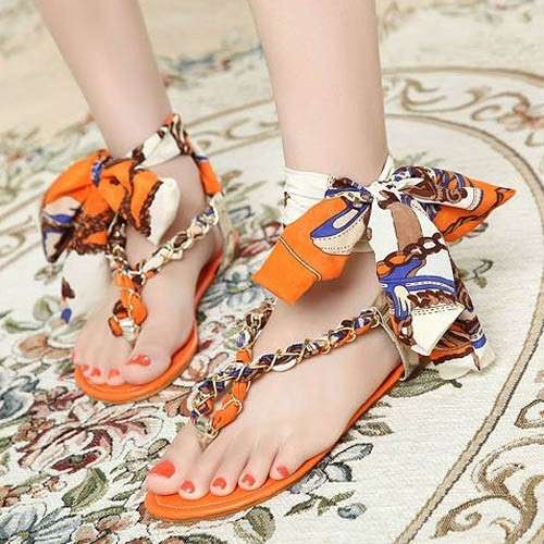 Make your own Tie-up Sandals