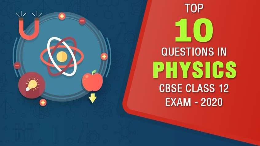 Top 10 Questions in Physics CBSE Class 12 Exam - 2020