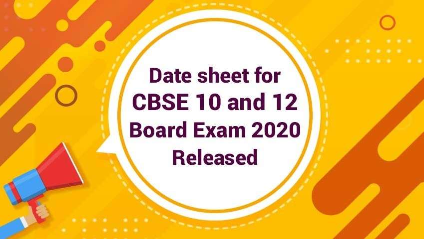 CBSE 10th & 12th board exam date sheet 2020 released