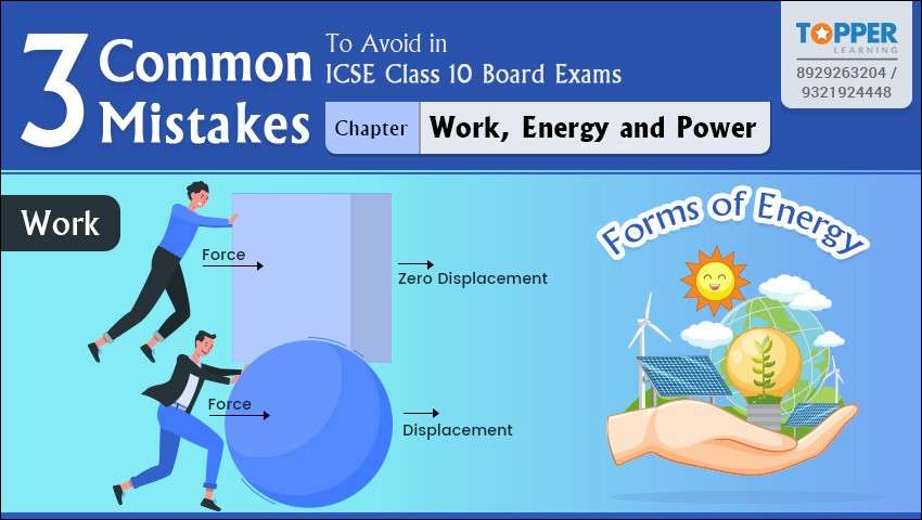 3 Common Mistakes to Avoid in ICSE Class 10 Board Exams - Chapter Work, Energy and Power