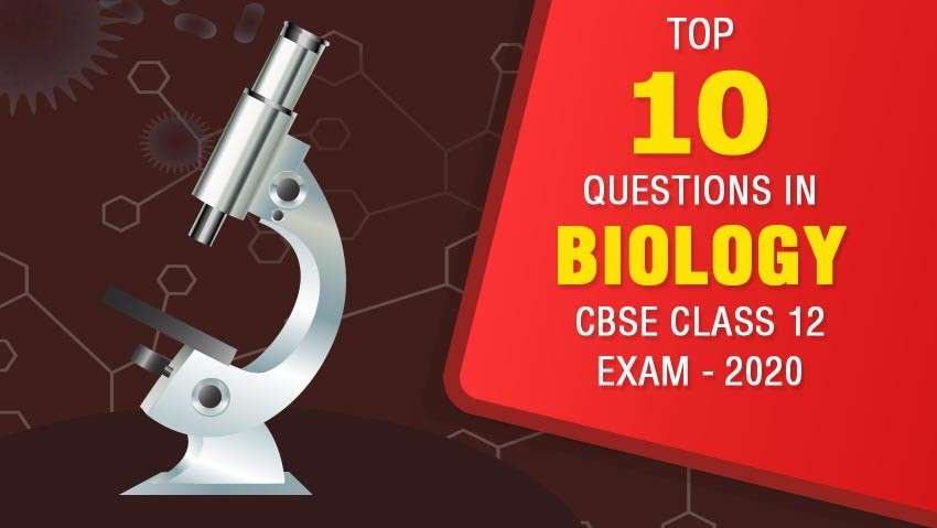 Top 10 Important Questions CBSE 12 Biology Exam - 2020