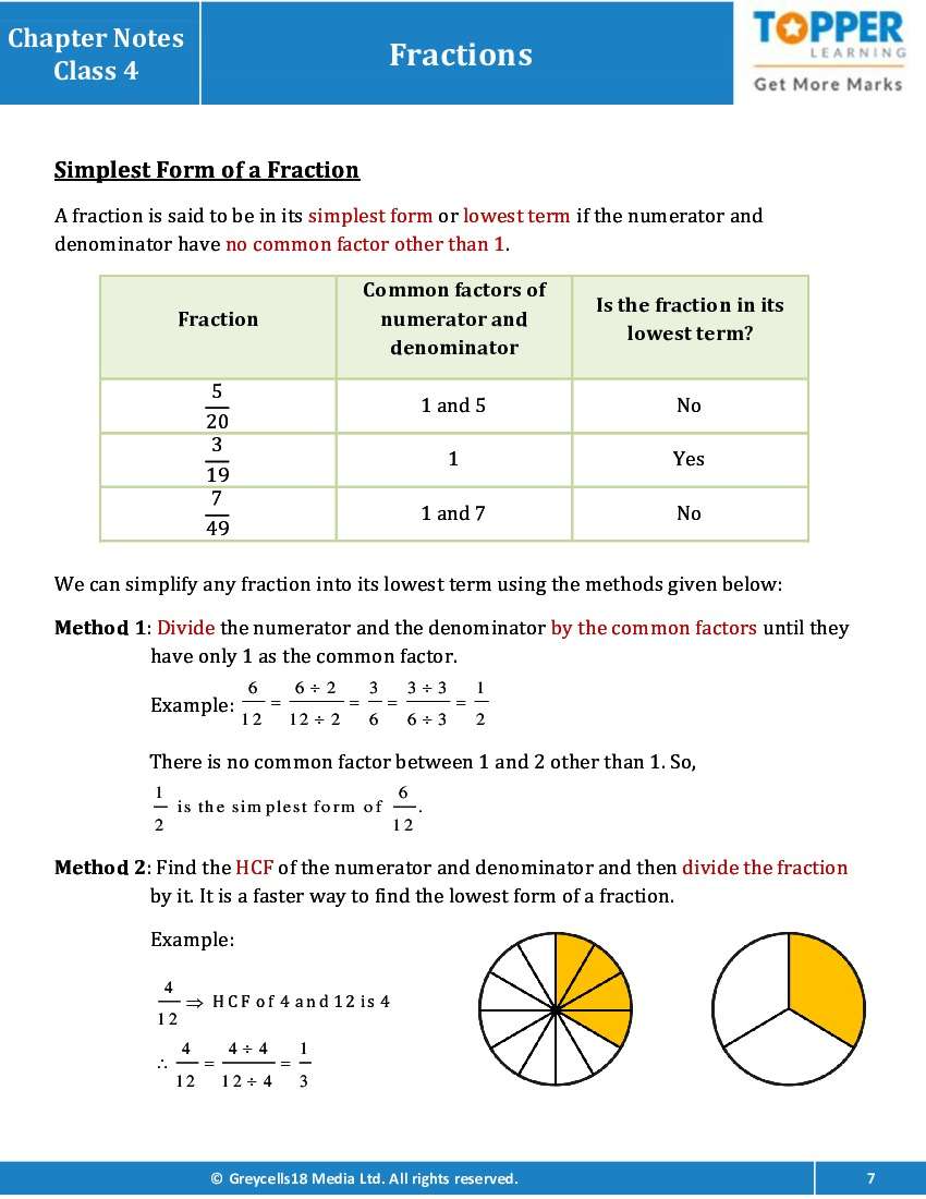 case study questions on fractions class 5