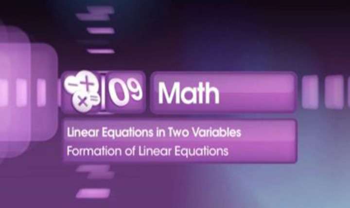 Forming linear equations and two variables and solving - 