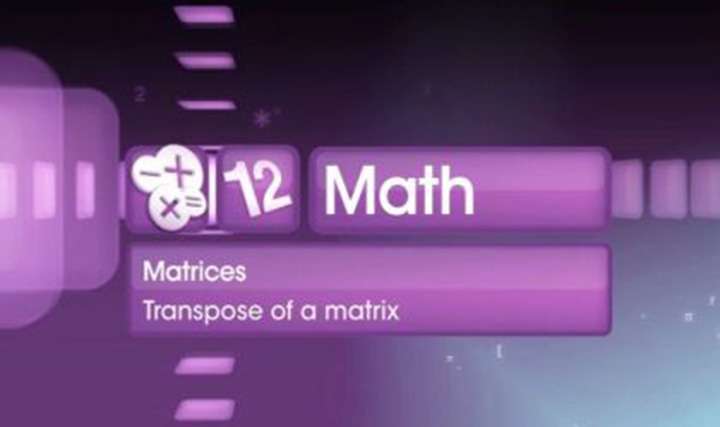 Concepts on Transpose of a matrix - 