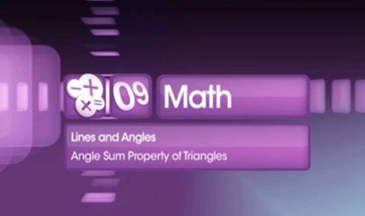 Angle Sum Property of A Triangle - 