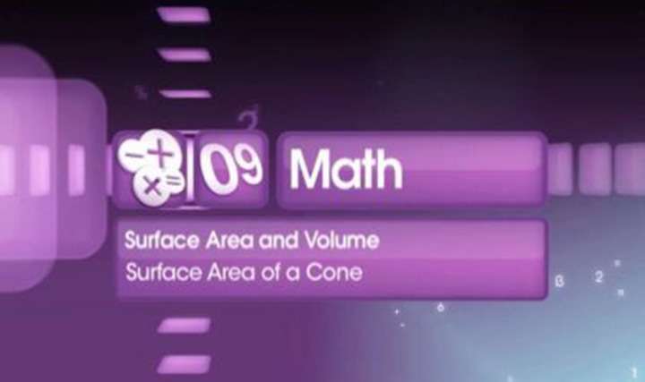 Surface Area of a Cone - 