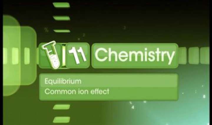 Equilibrium - Common Ion Effect