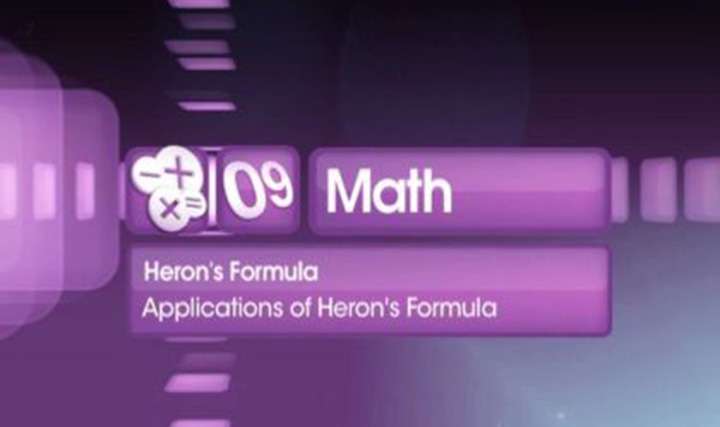 Application of Heron's Formula - 