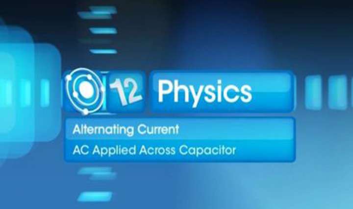 Phase relation between current & voltage in AC circuit with capacitor - 