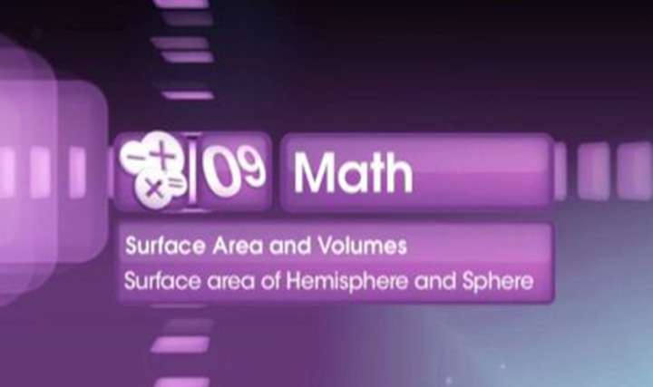 Surface Area: Sphere and Hemisphere - 