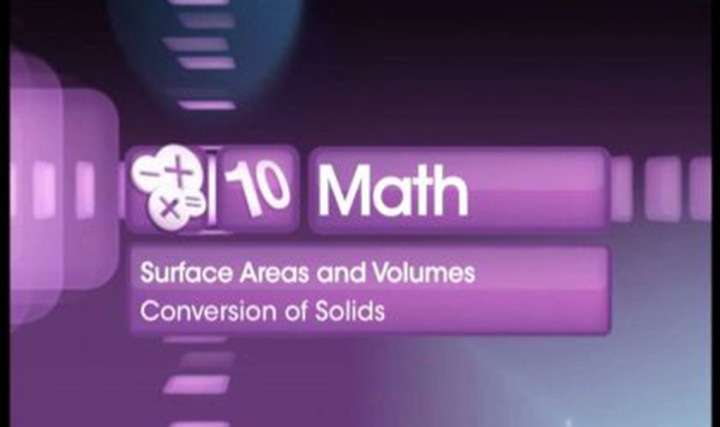 Problems related to conversion of one solid shape to another - 