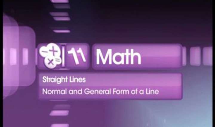 Normal and General Form of A Line - 