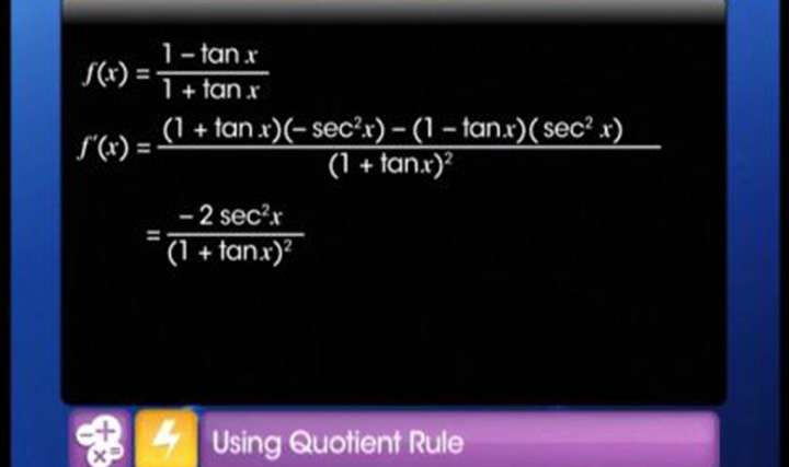 Product and Quotient Rule - 
