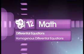 Concept of Homogeneous Differential Equations 
