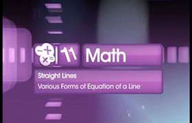 Various Forms of Equation of A Line 