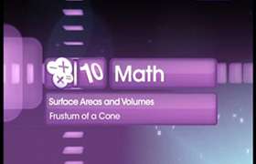 Concepts of surface area and volume of a frustum 