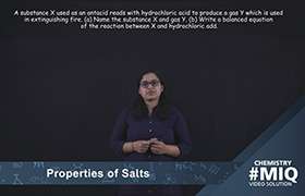 Properties of salts ...