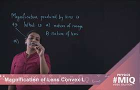 Magnification of lens - convex lens 