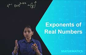 Exponents of real numbers - 1 