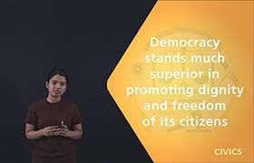Democracy stands much superior in promoting dignity and ...