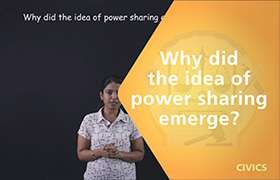 Why did the idea of power sharing emerge? ...