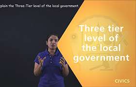three tier level of the local government ...
