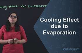 Cooling effect due to evaporation 