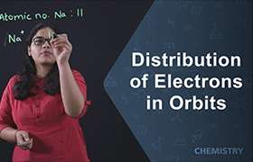 Distribution of electrons in orbits 