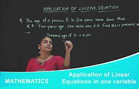 Application of Linear Equations in one variable 
