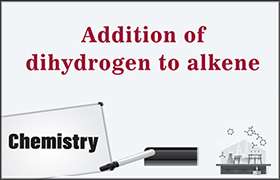 Addition of dihydrogen to alkene ...