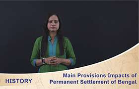 Main Provisions Impacts of Permanent Settlement of Beng ...
