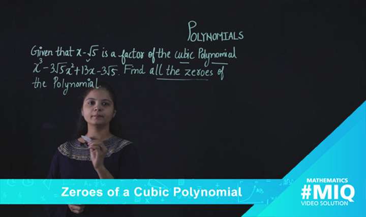 Zeroes of a Cubic Polynomial - 