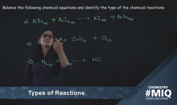 Types of reactions - 