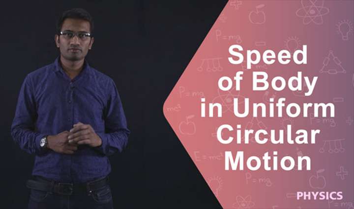 speed of body in uniform circular motion - 