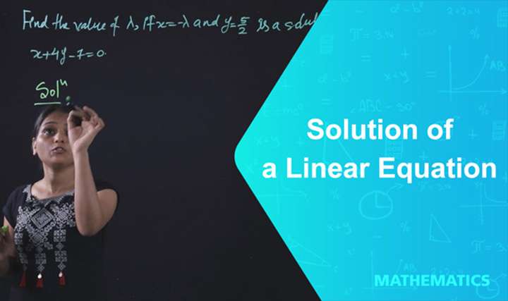 Solution of a Linear Equation - 