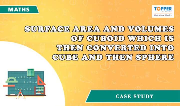 Surface Area and volumes of cuboid which is then converted into cube and then sphere - 