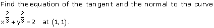 Rd-sharma Solutions Cbse Class 12-science Mathematics Chapter - Tangents And Normals
