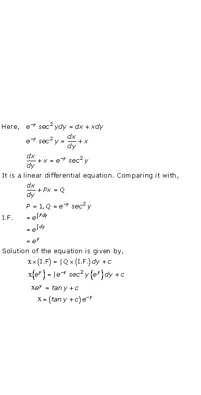 Rd-sharma Solutions Cbse Class 12-science Mathematics Chapter - Differential Equations