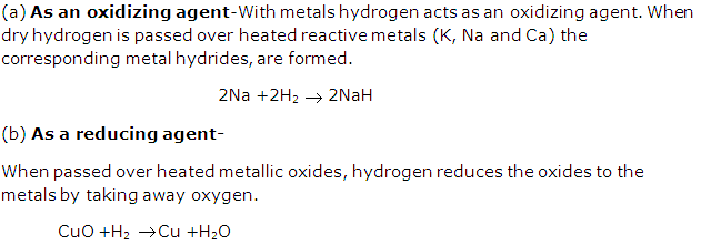 Frank Solutions Icse Class 9 Chemistry Chapter - Study Of The First Element Hydrogen