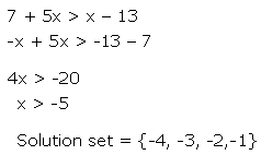 Frank Solutions Icse Class 10 Mathematics Chapter - Linear Inequations