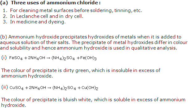 Frank Solutions Icse Class 10 Chemistry Chapter - A Ammonia