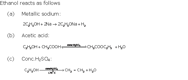 Frank Solutions Icse Class 10 Chemistry Chapter - E Alcohols