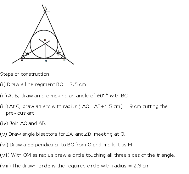 Frank Solutions Icse Class 10 Mathematics Chapter - Constructions