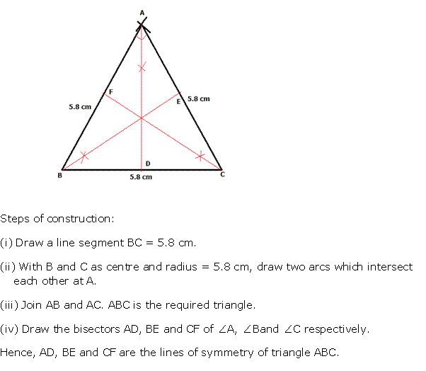 Frank Solutions Icse Class 10 Mathematics Chapter - Symmetry