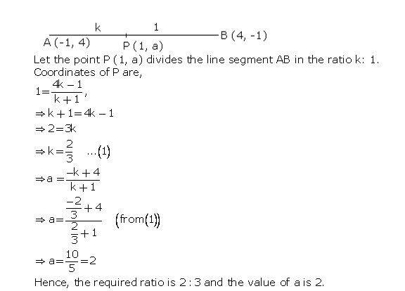 Frank Solutions Icse Class 10 Mathematics Chapter - Distance And Section Formulae